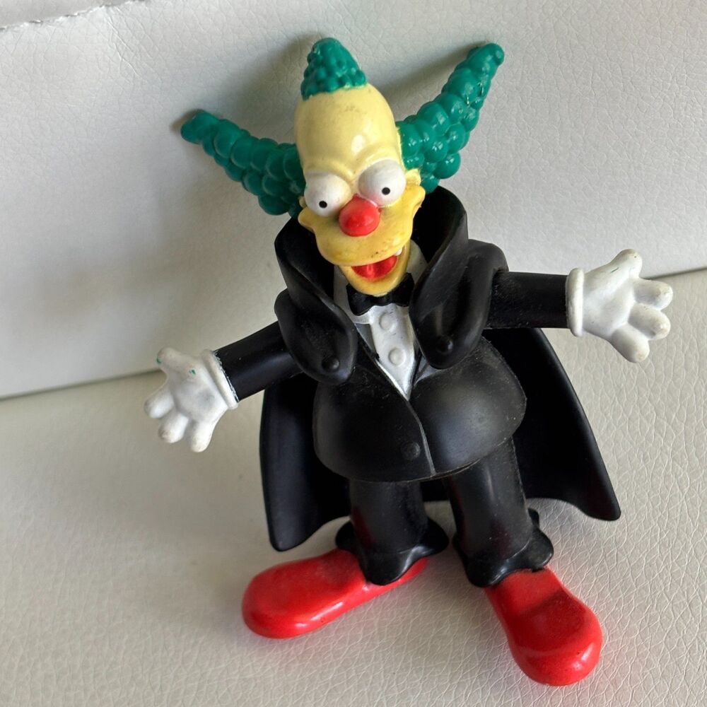 Vintage Simpsons Krusty the Clown Vampire Dracula Figure 4" Halloween Toy